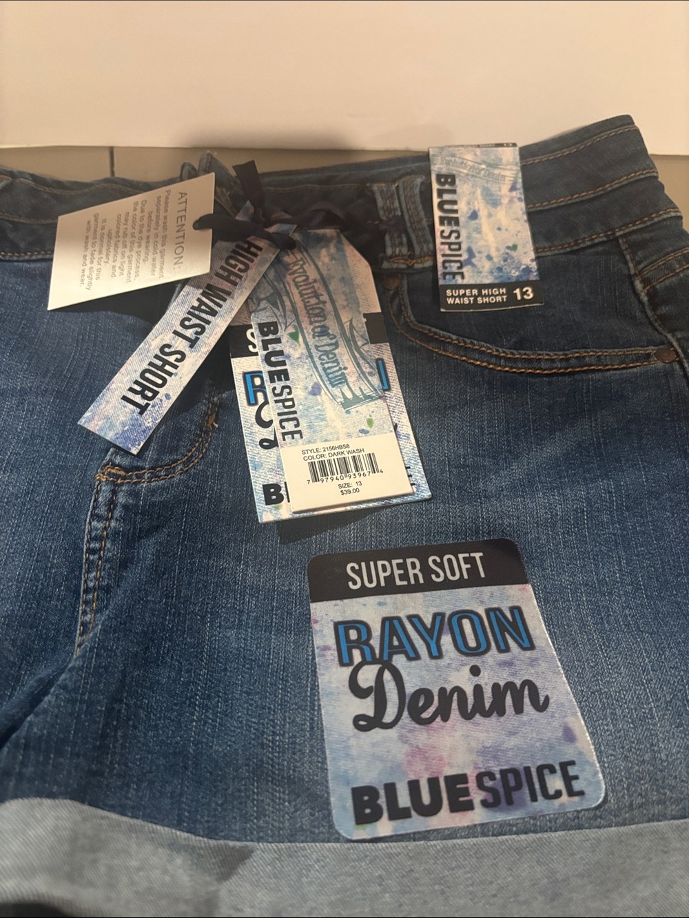 Women’s Dark Wash Jean Shorts- Size 13